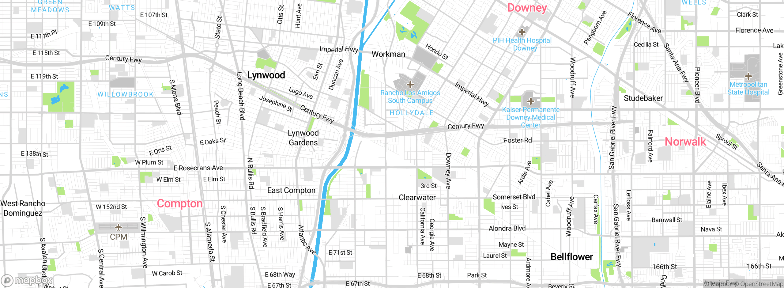 Map showing approximate location