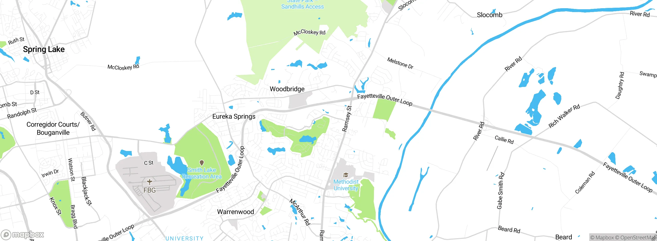 Map showing approximate location