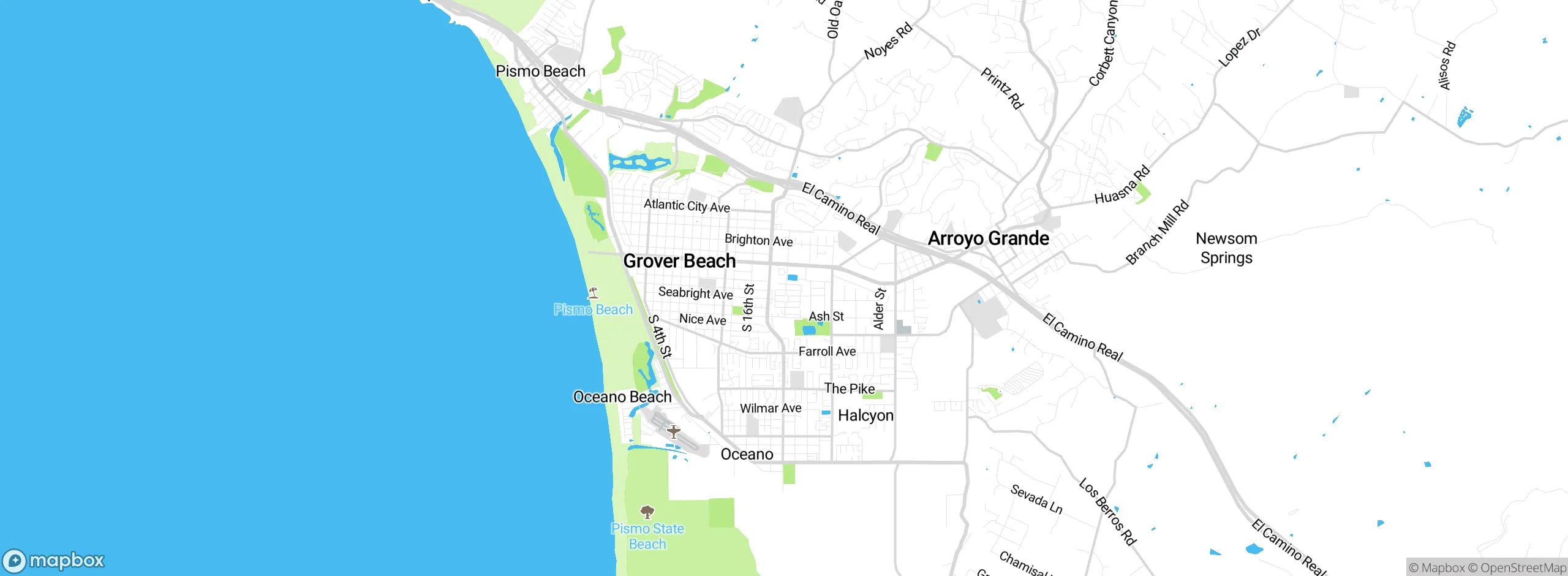 Map showing approximate location