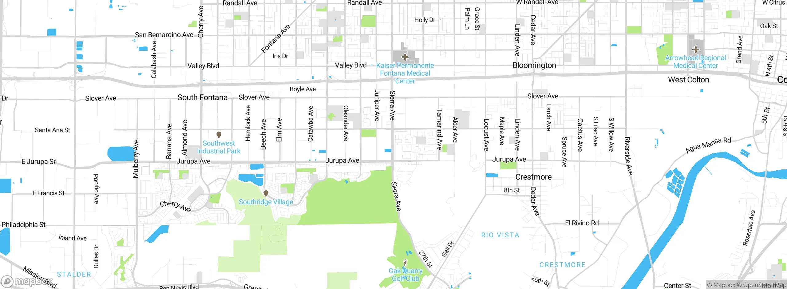 Map showing approximate location