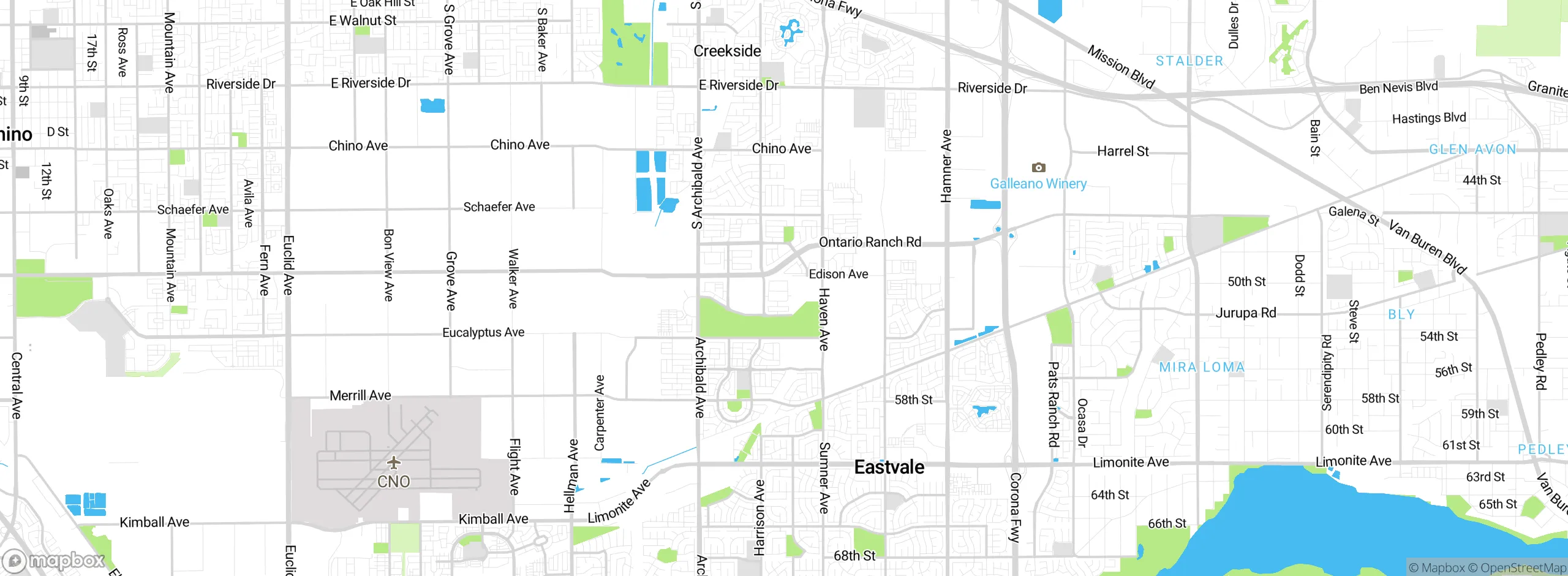 Map showing approximate location