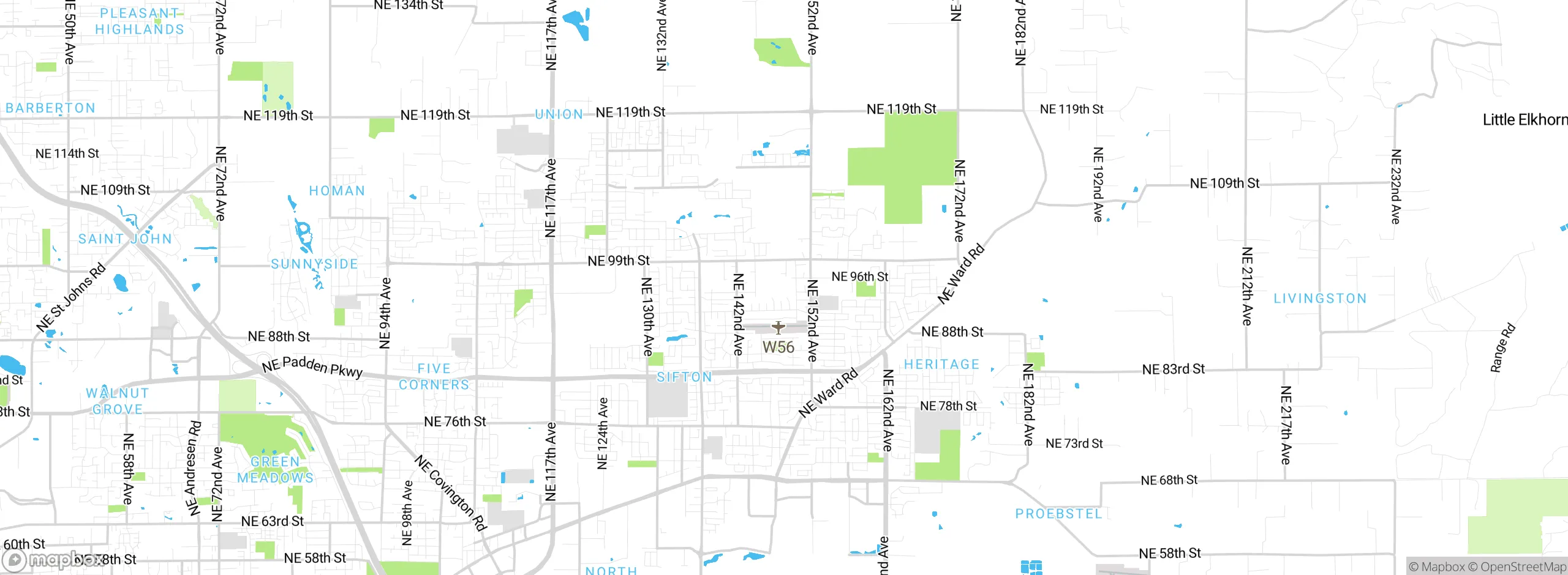 Map showing approximate location