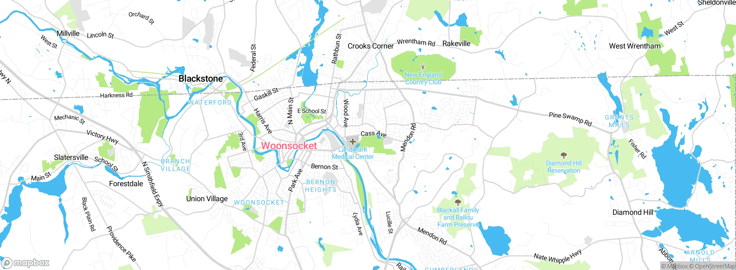 Map showing approximate location