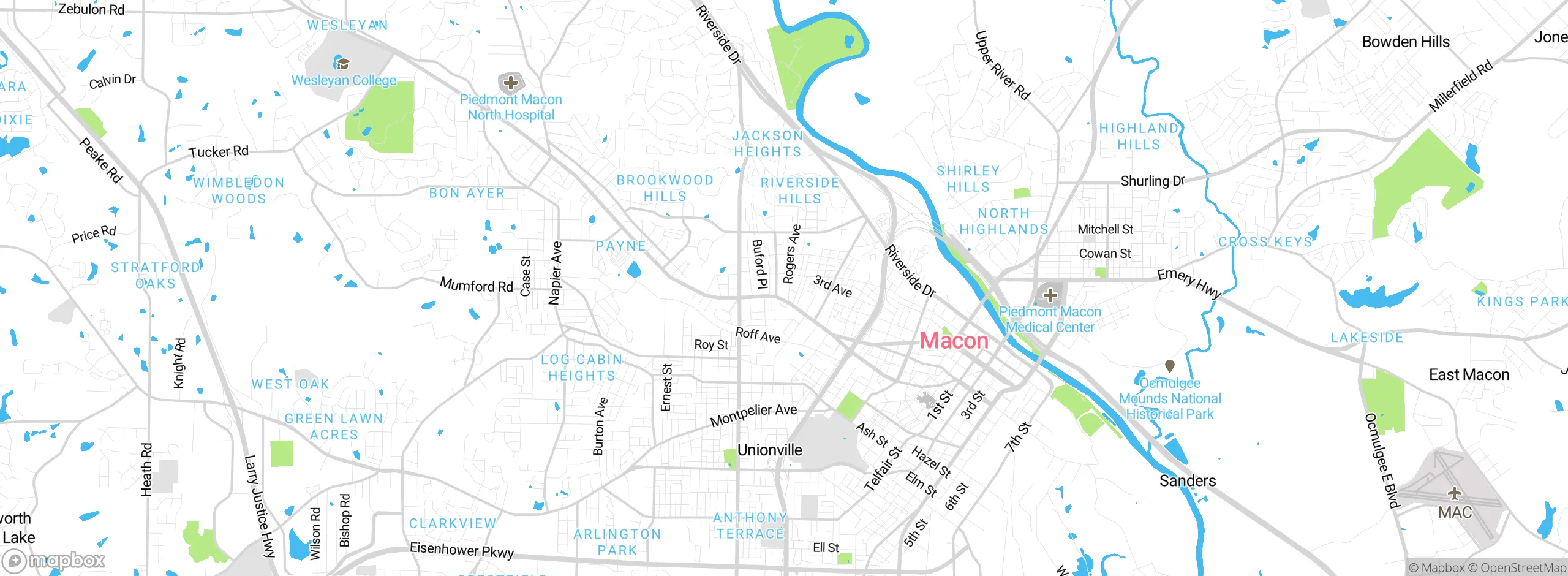 Map showing approximate location