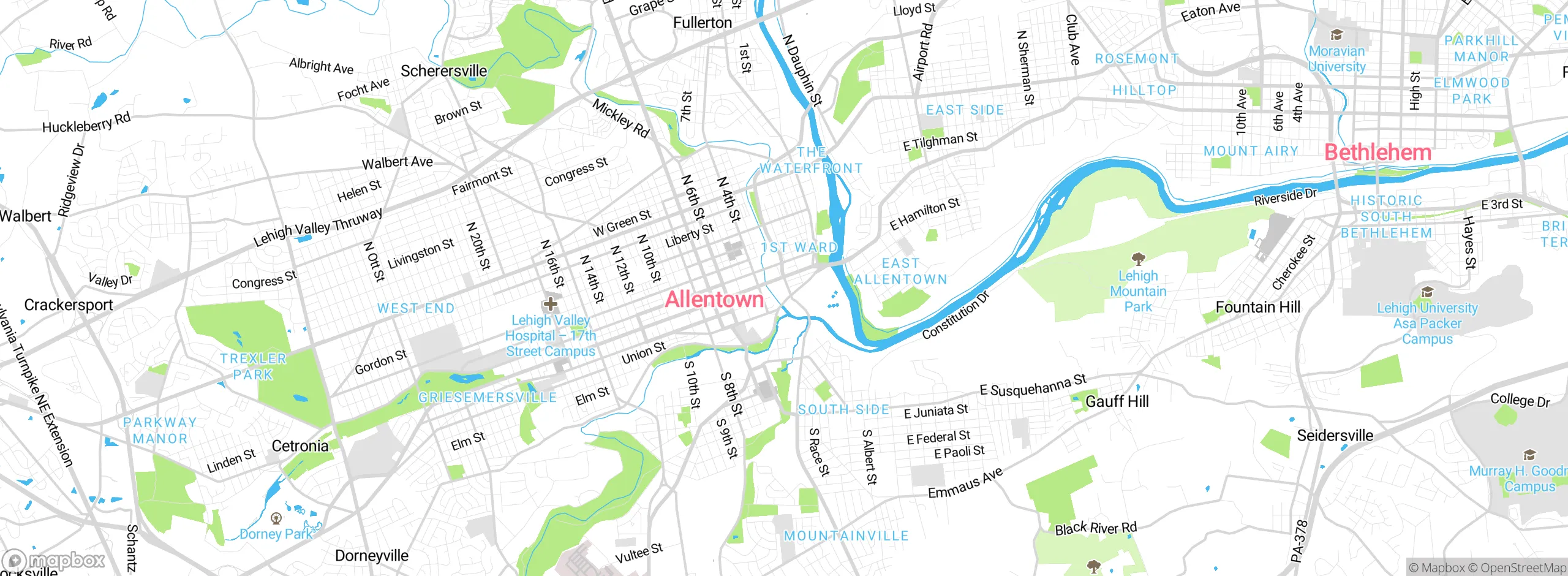 Map showing approximate location