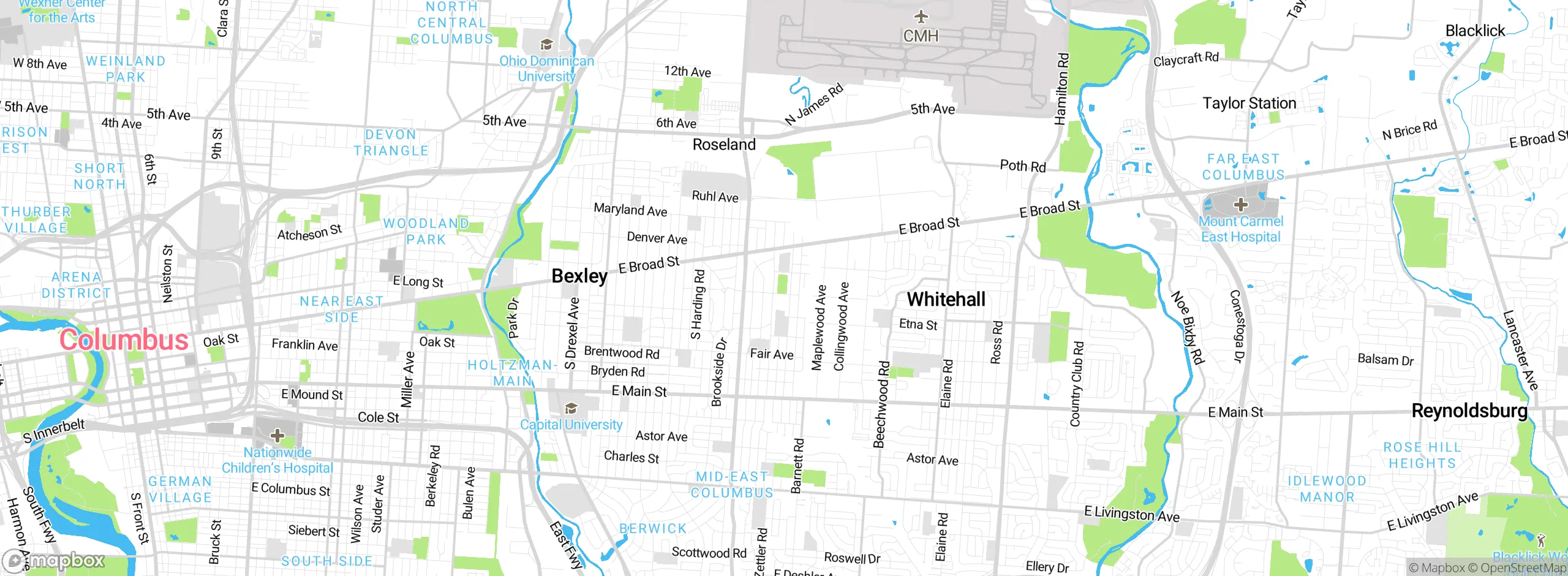 Map showing approximate location