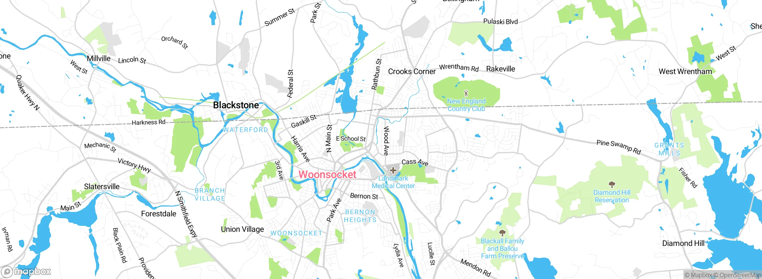 Map showing approximate location