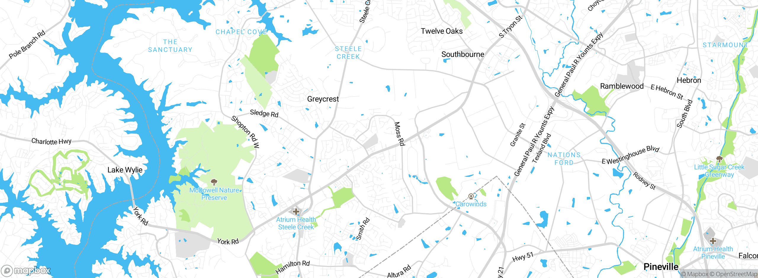 Map showing approximate location