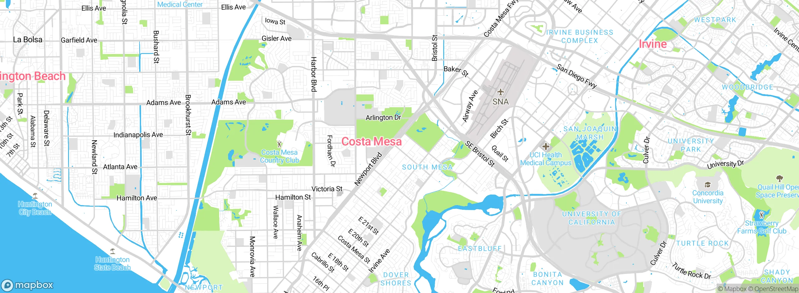 Map showing approximate location