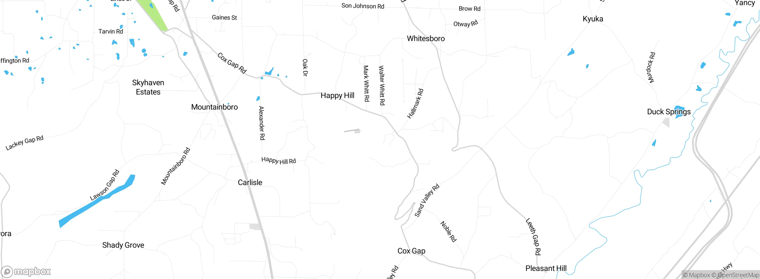 Map showing approximate location