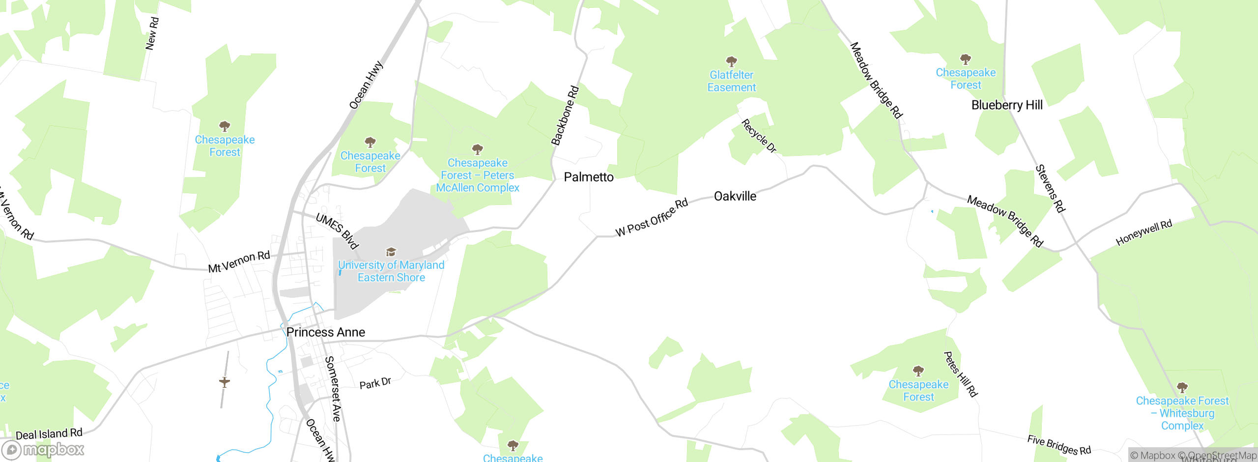 Map showing approximate location