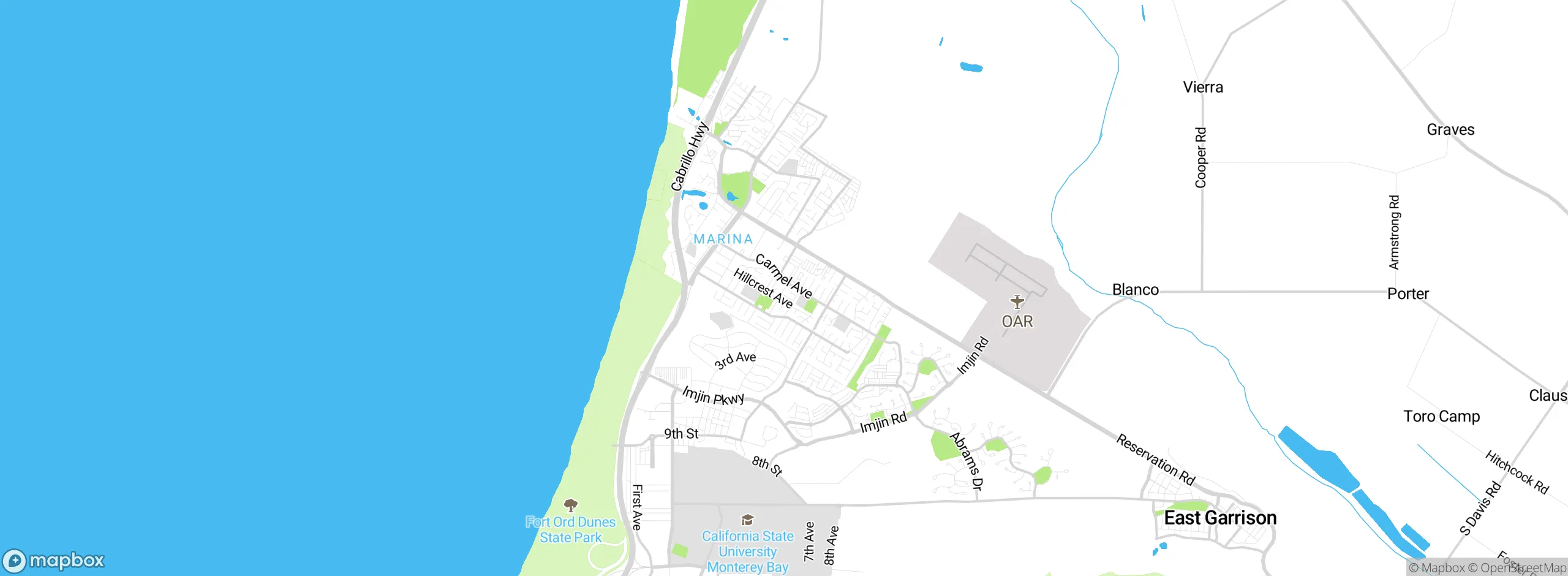 Map showing approximate location