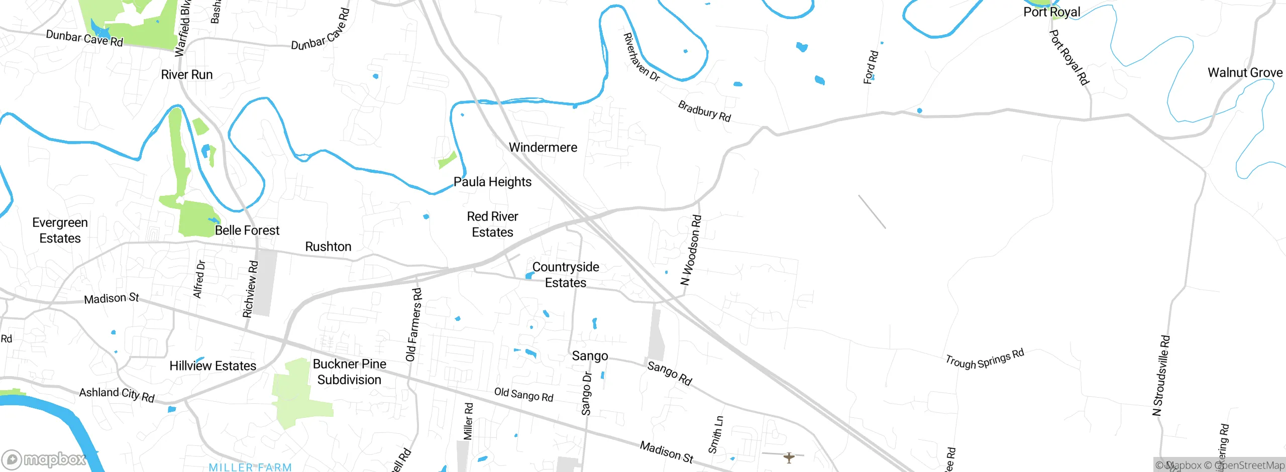Map showing approximate location
