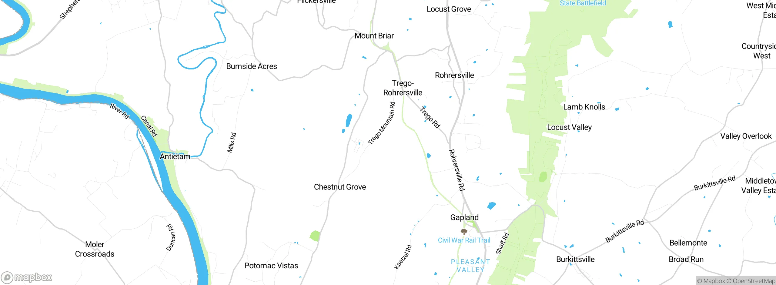 Map showing approximate location