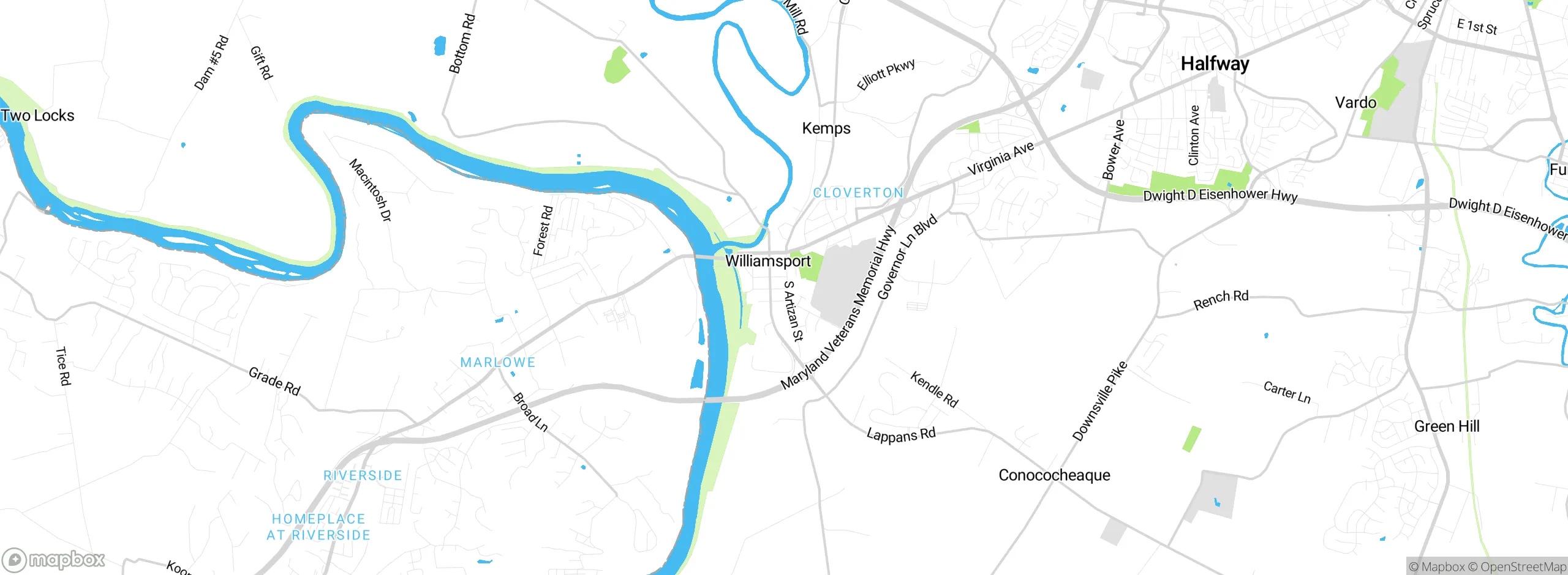 Map showing approximate location