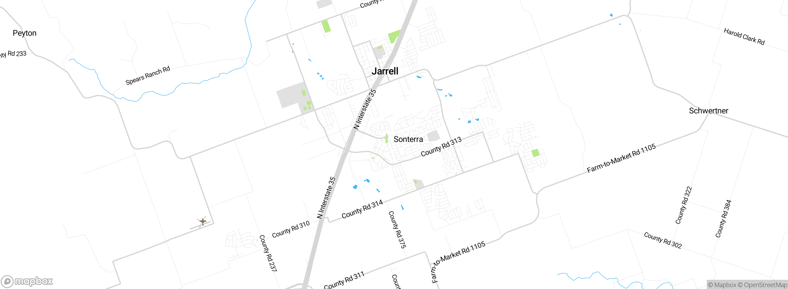 Map showing approximate location