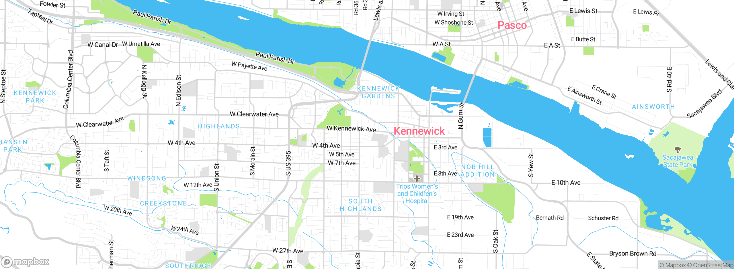 Map showing approximate location