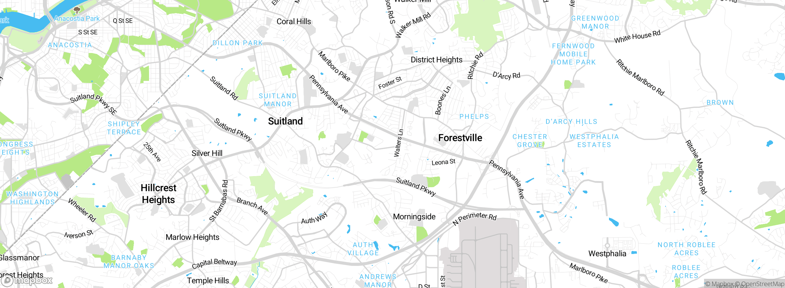 Map showing approximate location