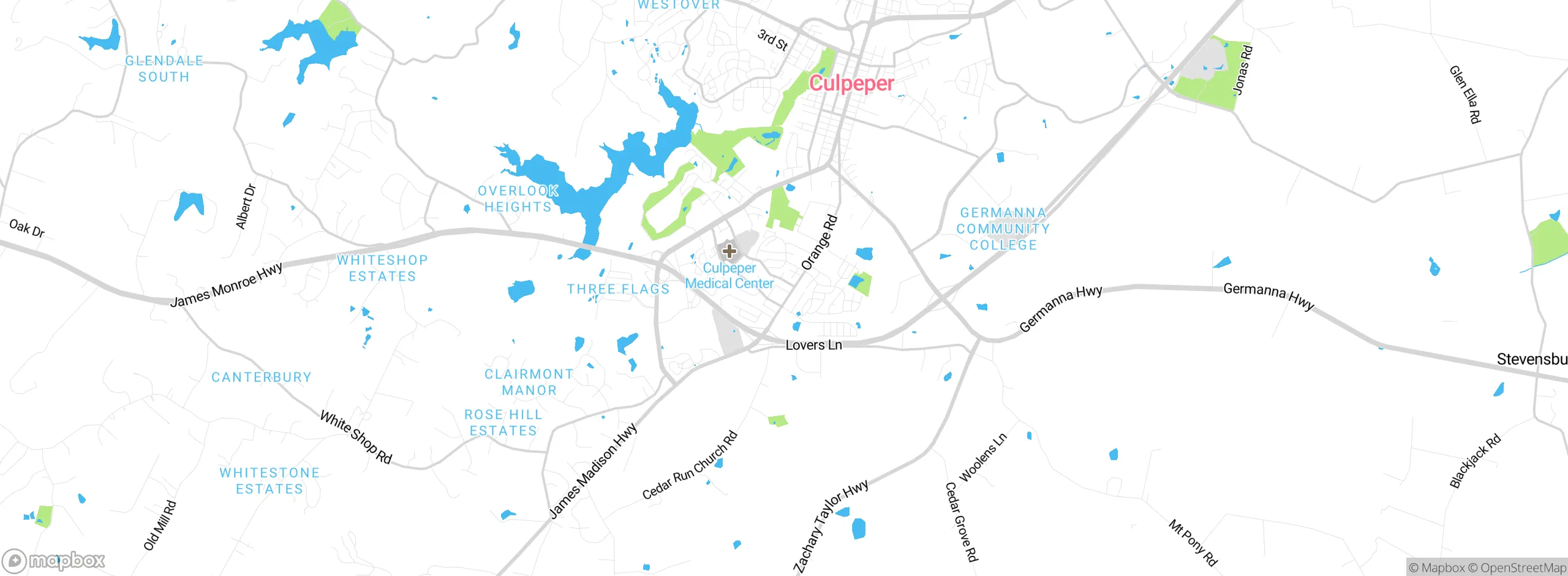 Map showing approximate location