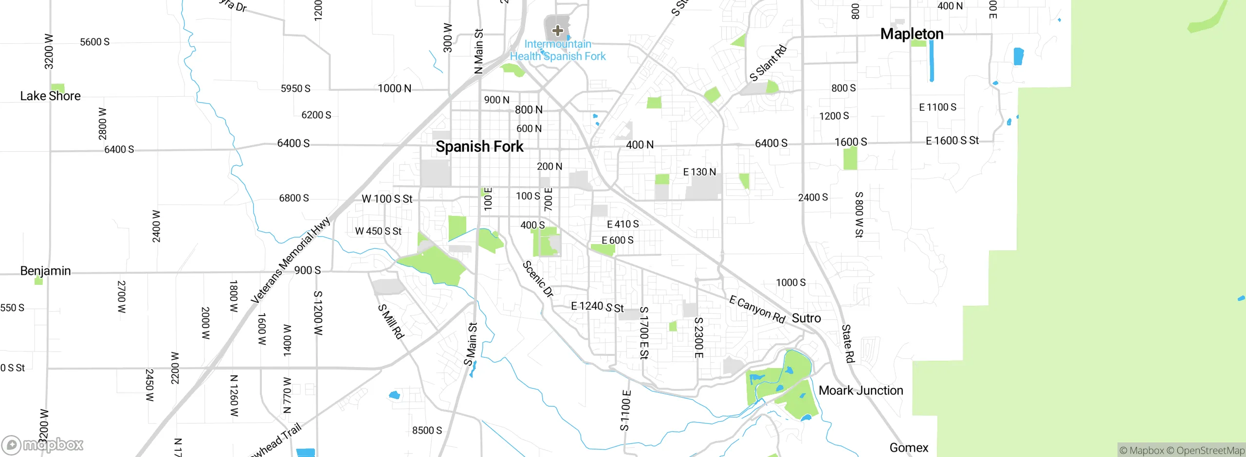 Map showing approximate location