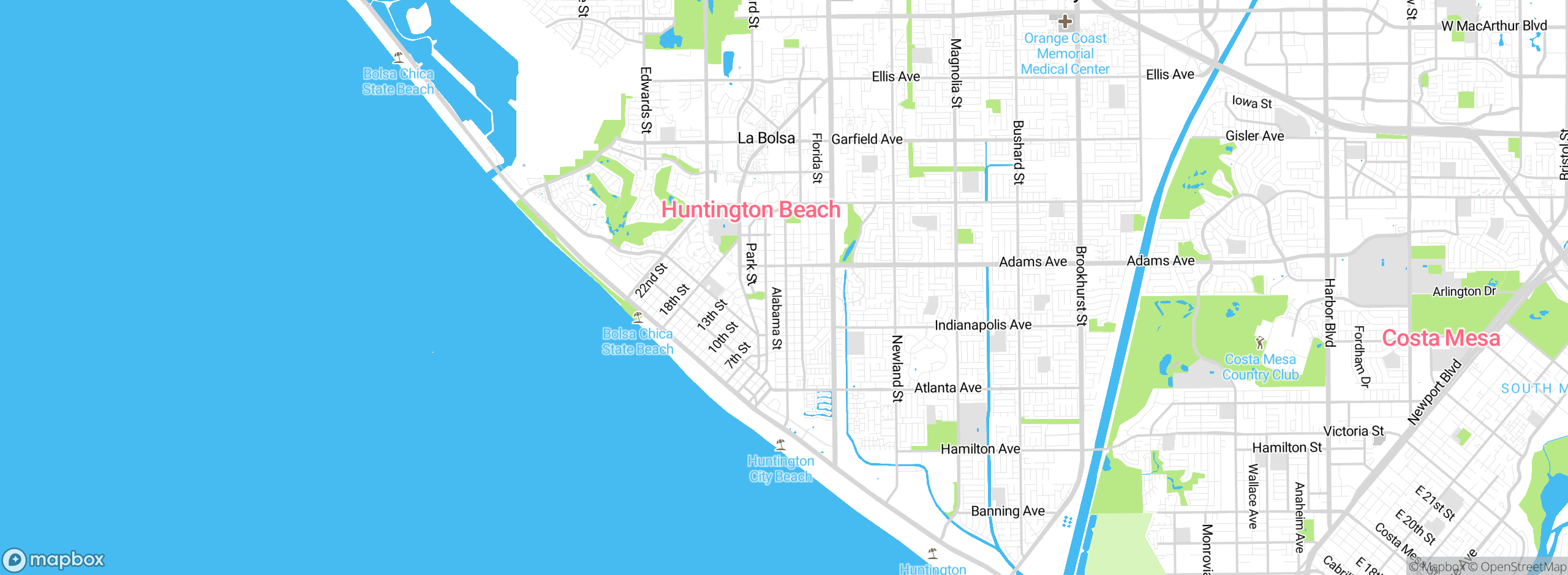 Map showing approximate location