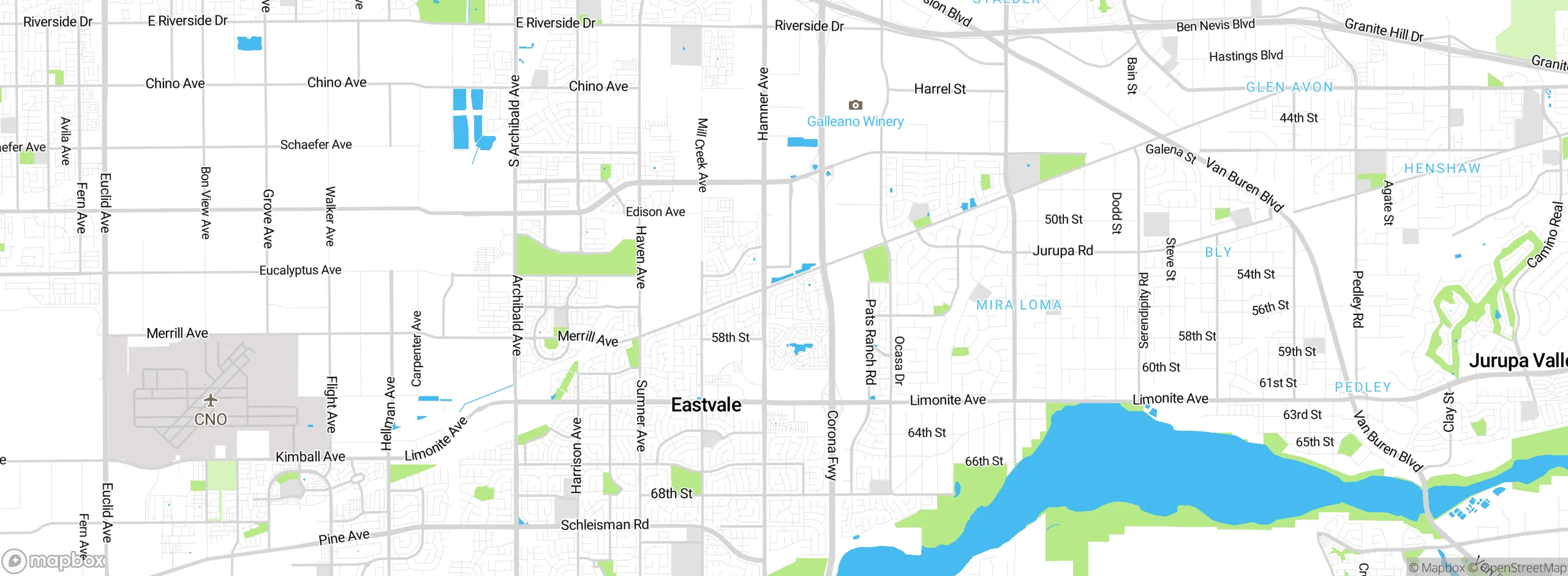 Map showing approximate location