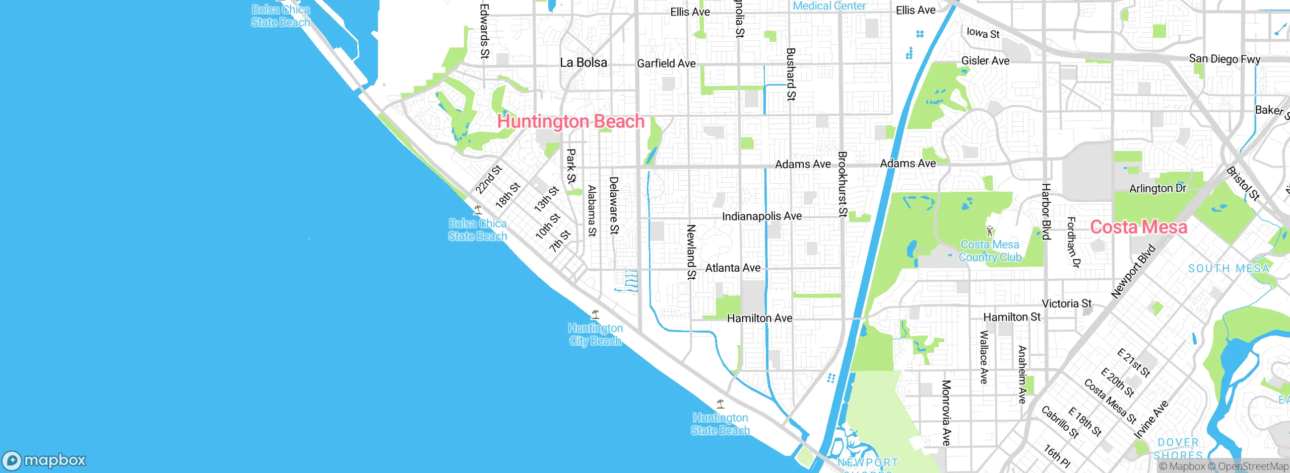 Map showing approximate location