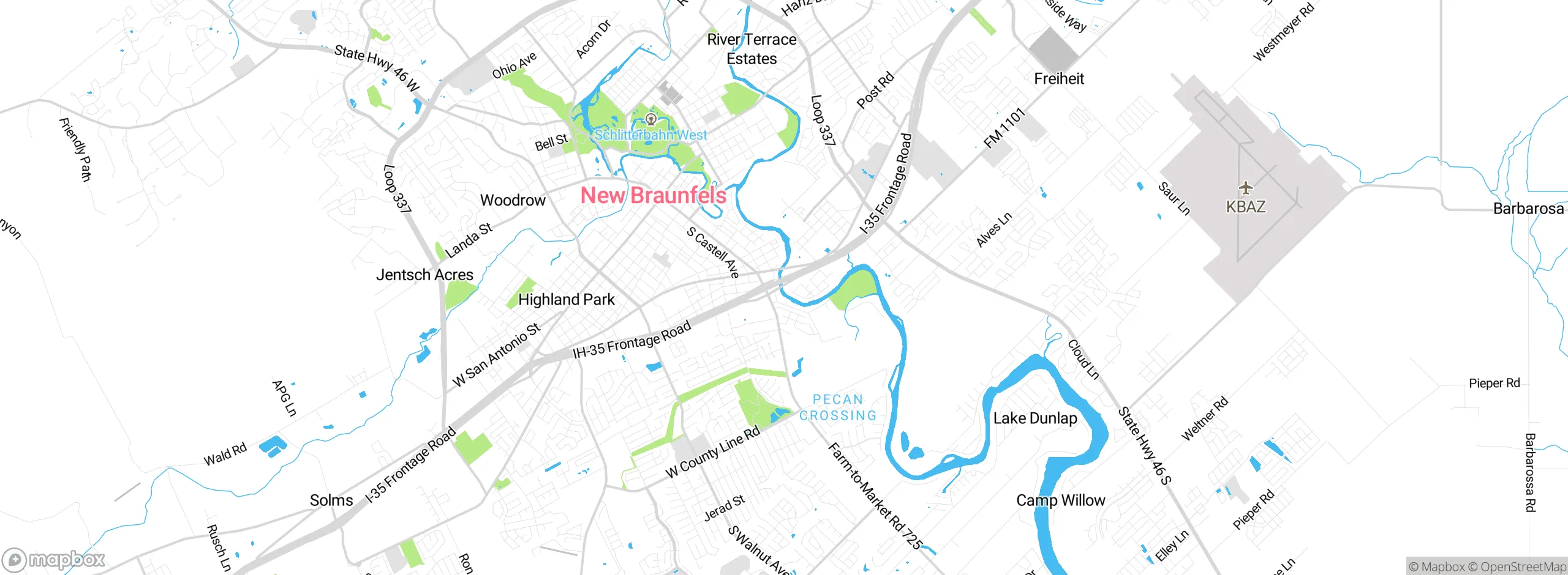 Map showing approximate location