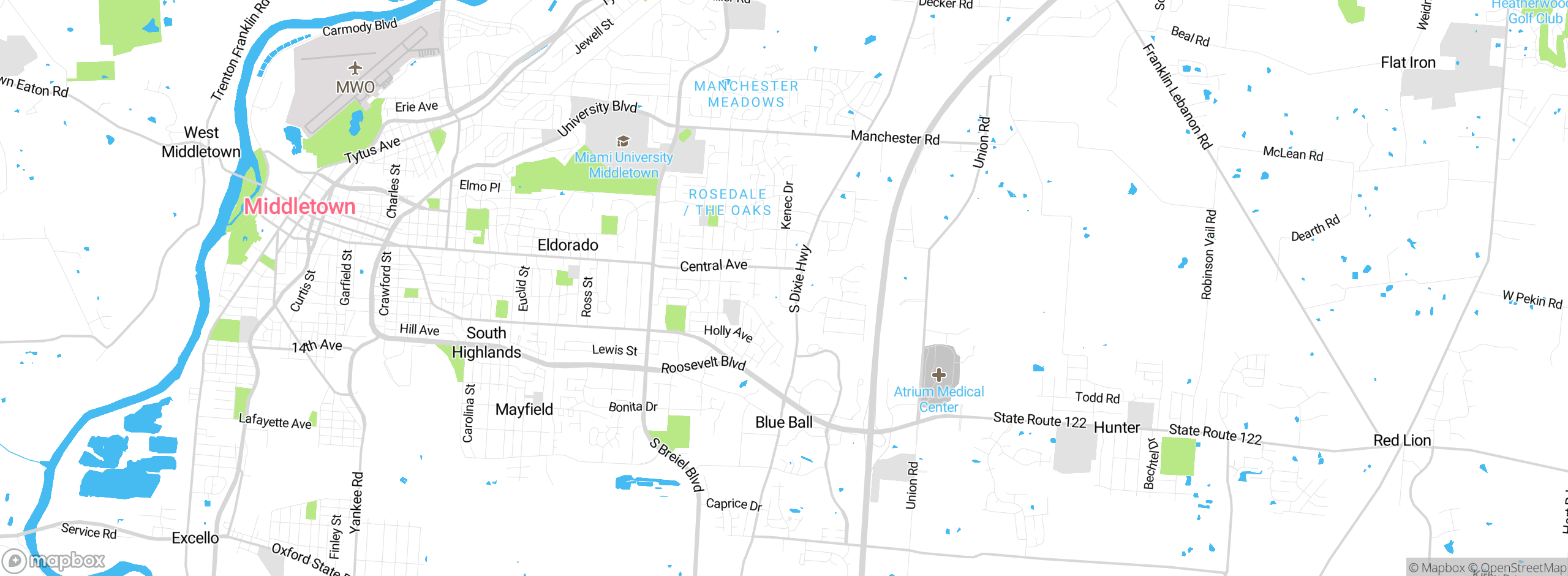 Map showing approximate location