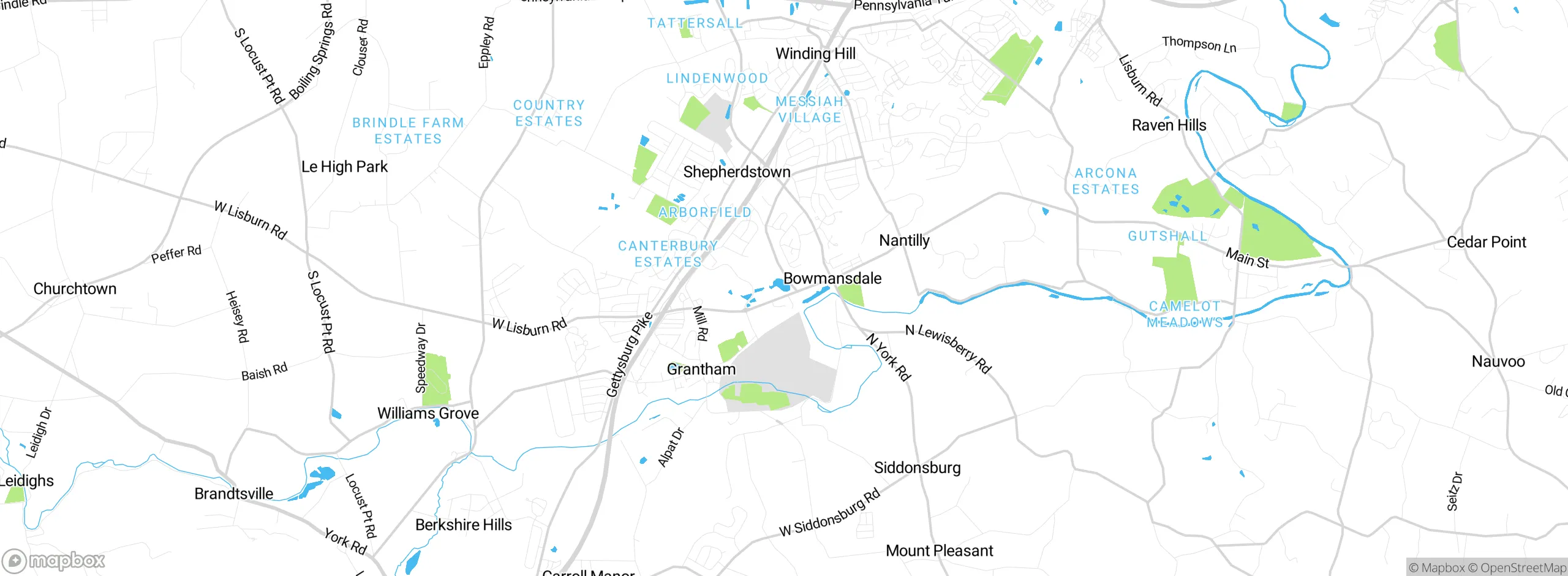 Map showing approximate location