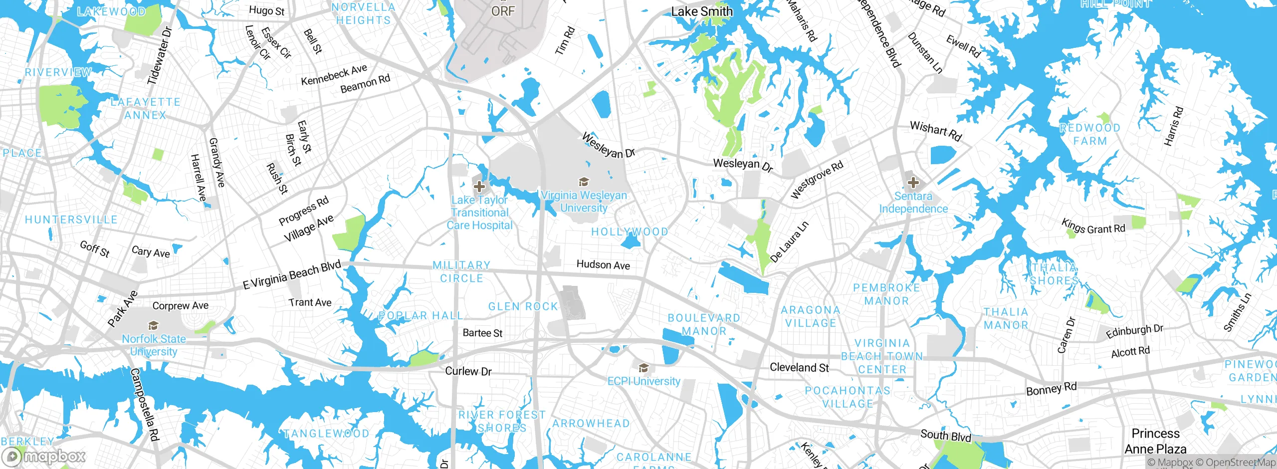 Map showing approximate location
