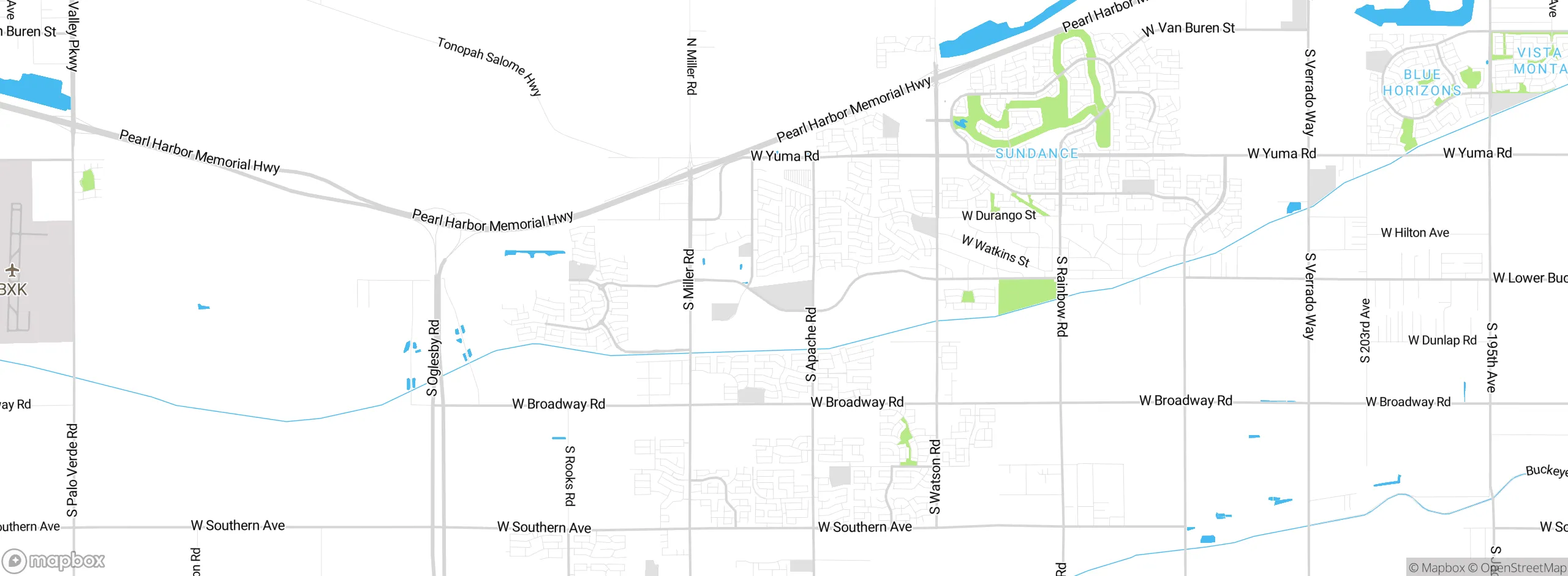 Map showing approximate location