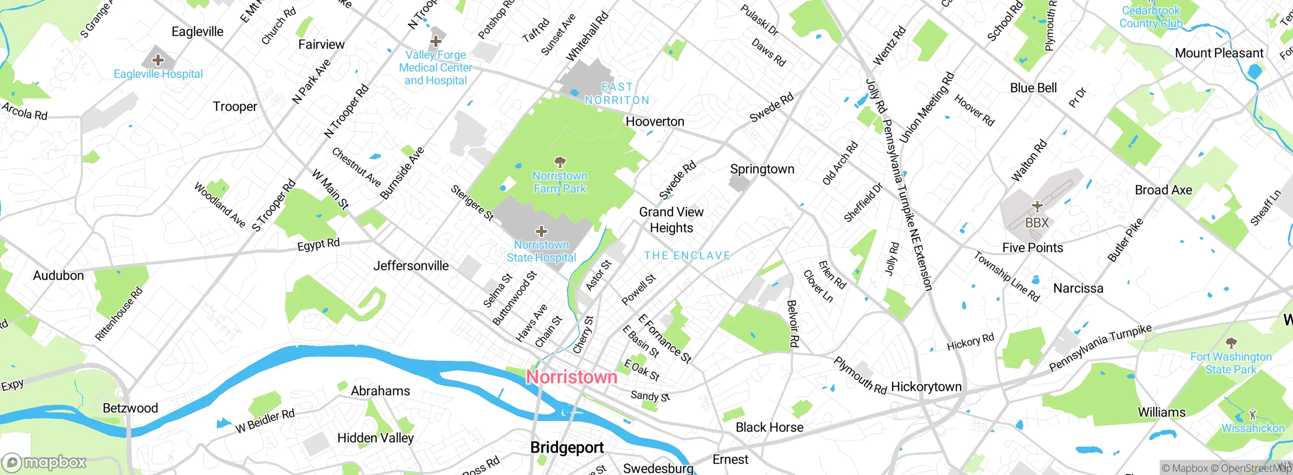 Map showing approximate location