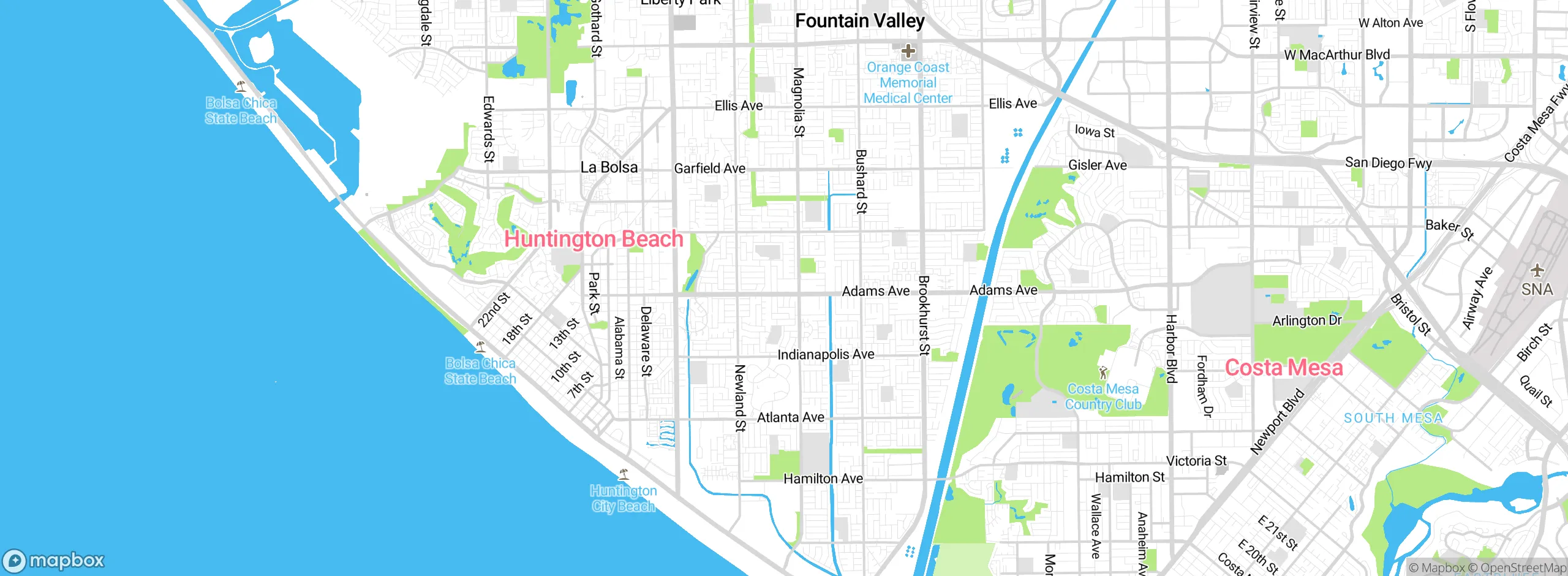 Map showing approximate location