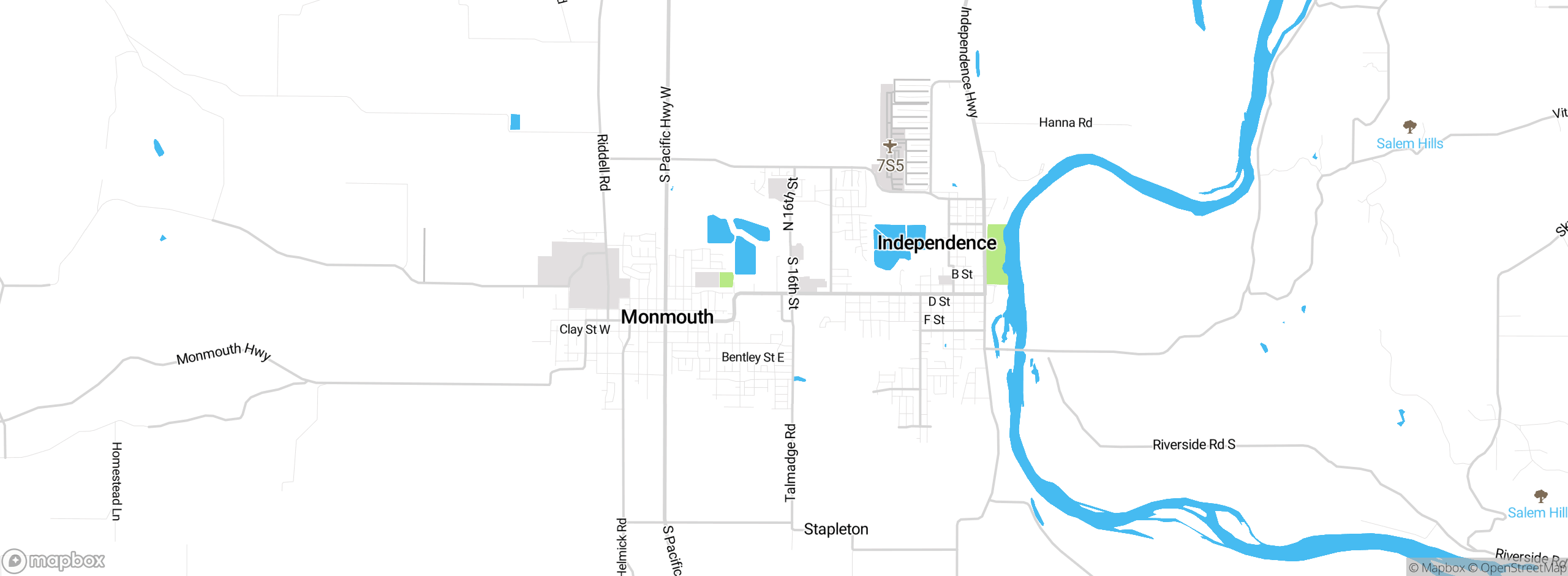 Map showing approximate location