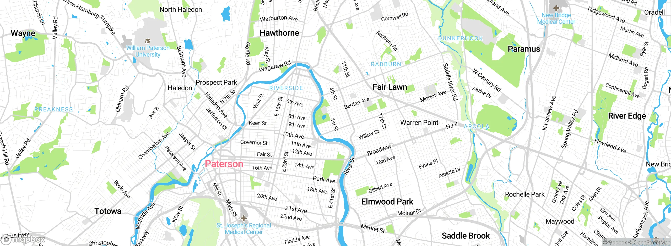 Map showing approximate location