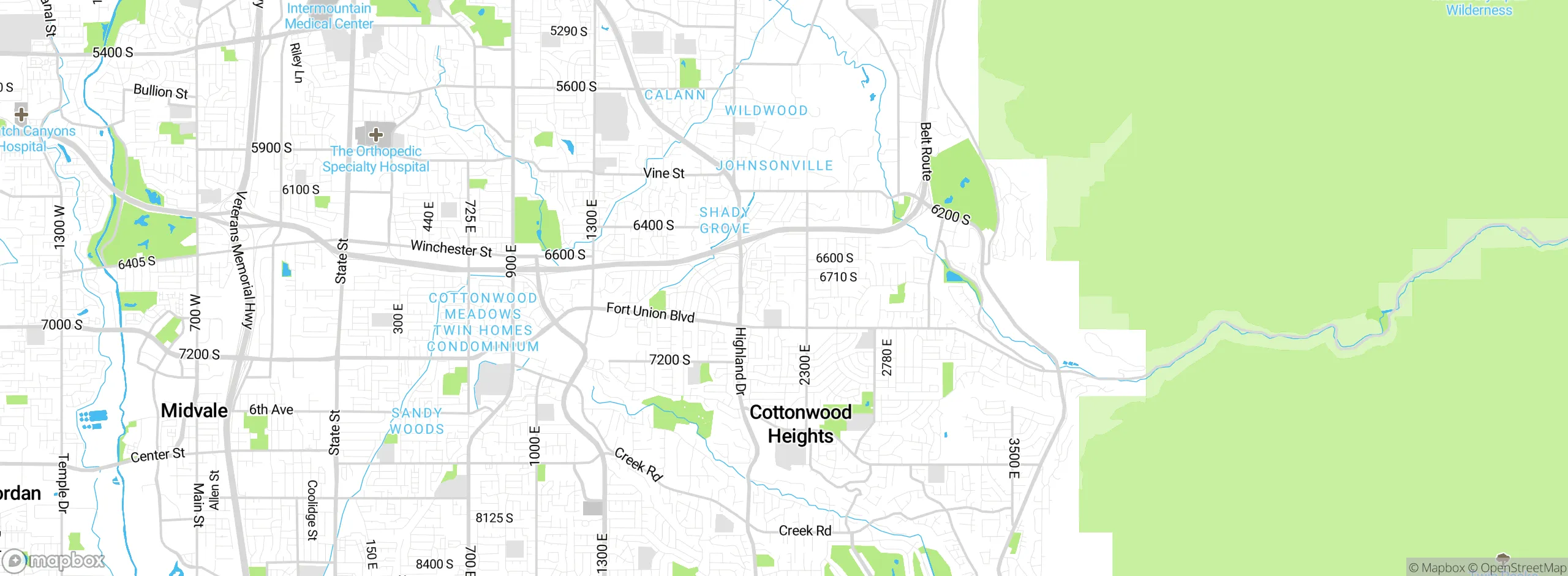 Map showing approximate location