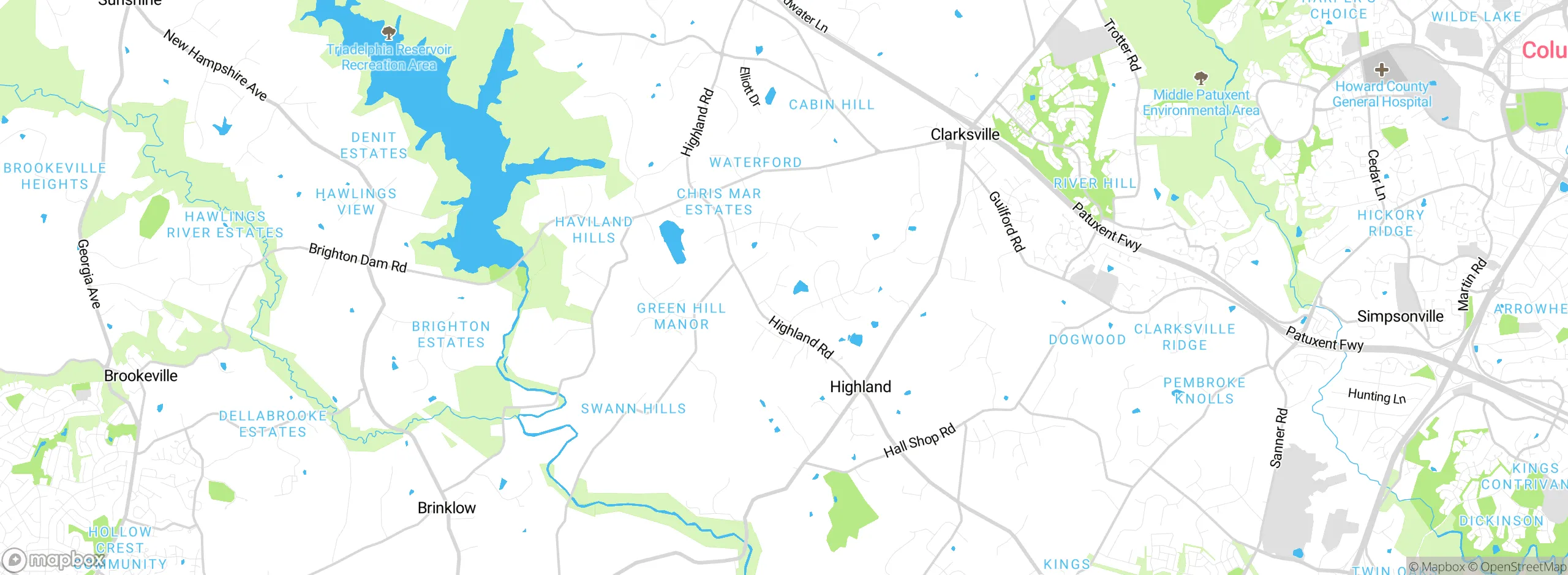 Map showing approximate location