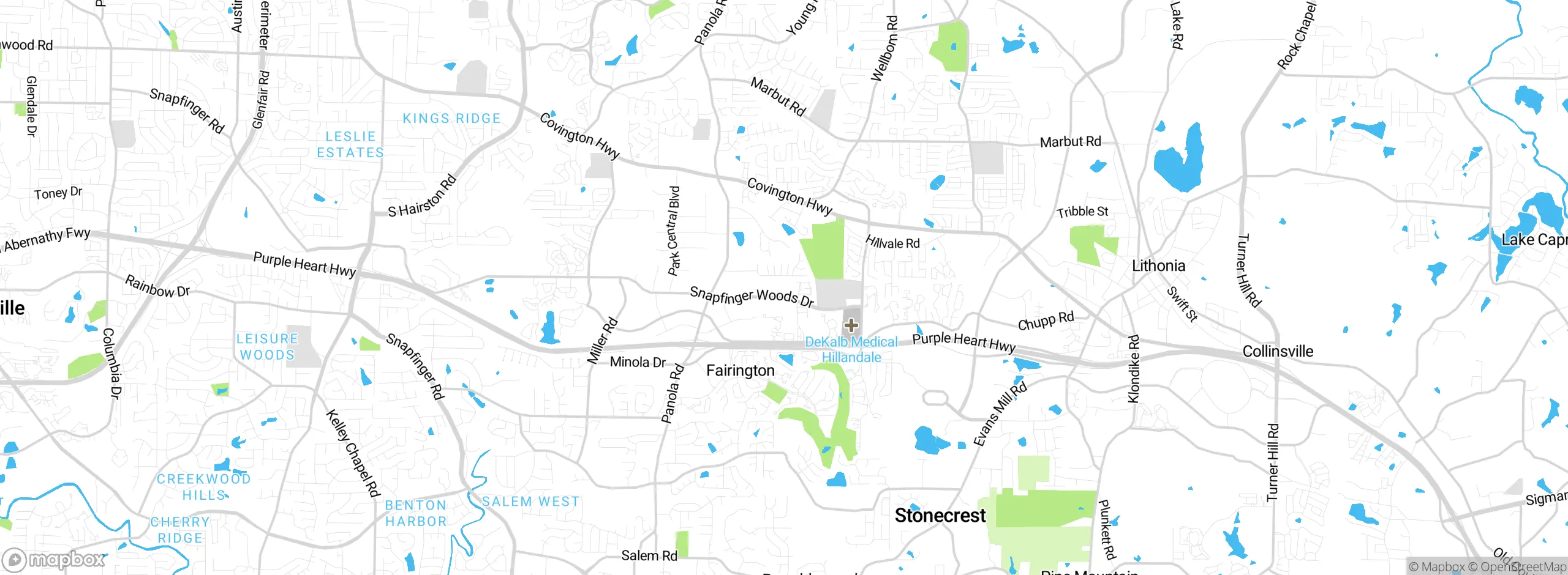 Map showing approximate location