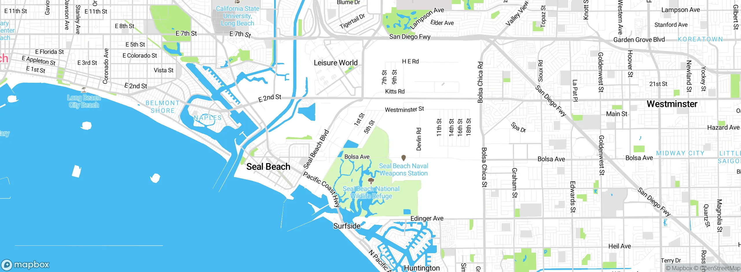 Map showing approximate location