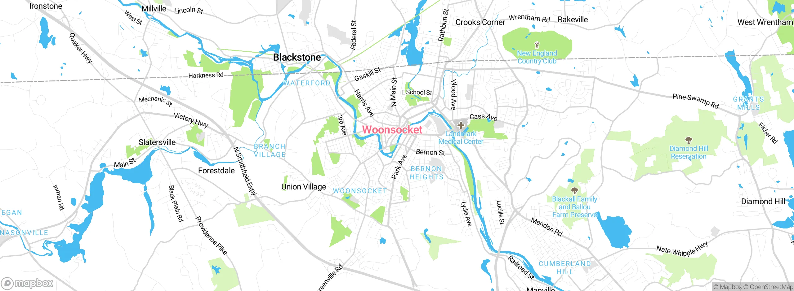 Map showing approximate location