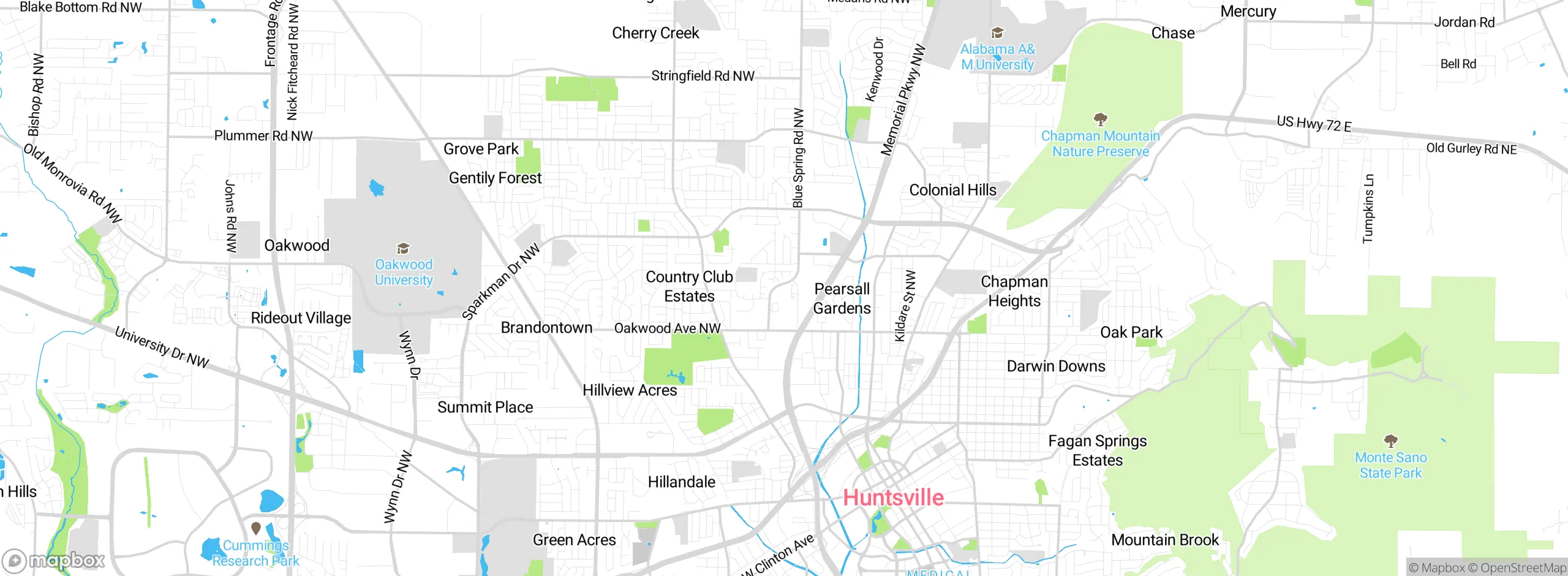 Map showing approximate location