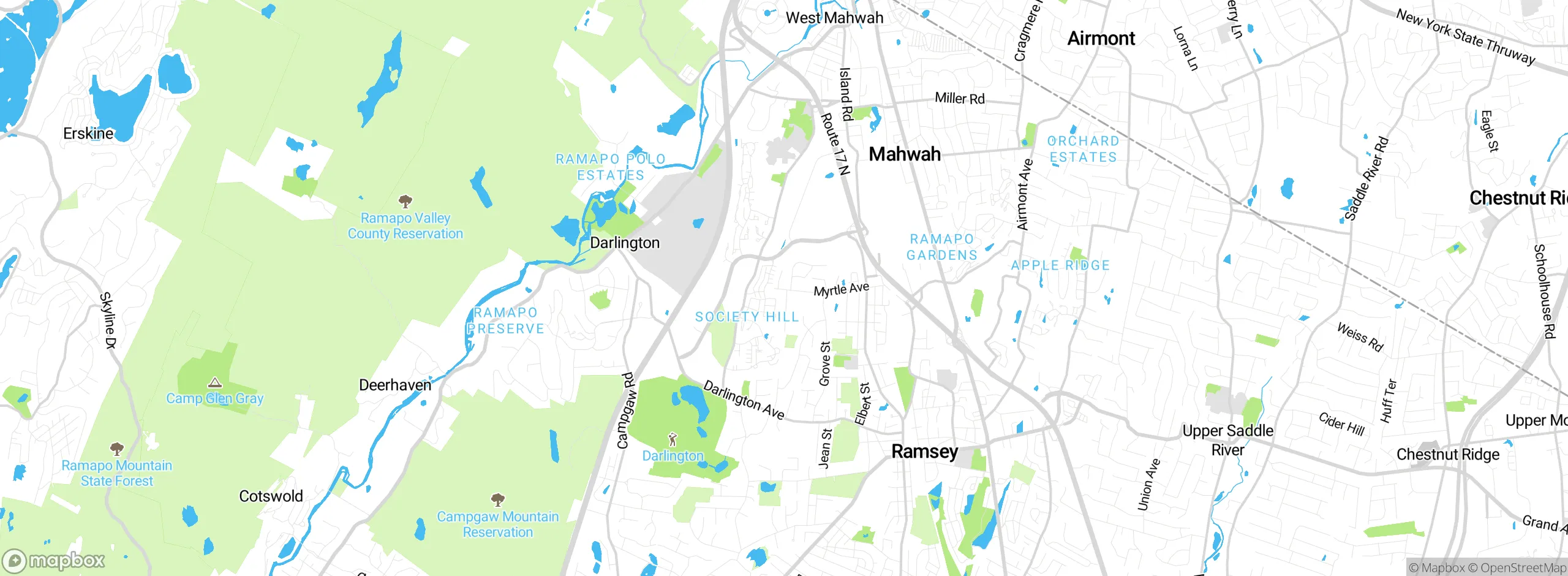 Map showing approximate location