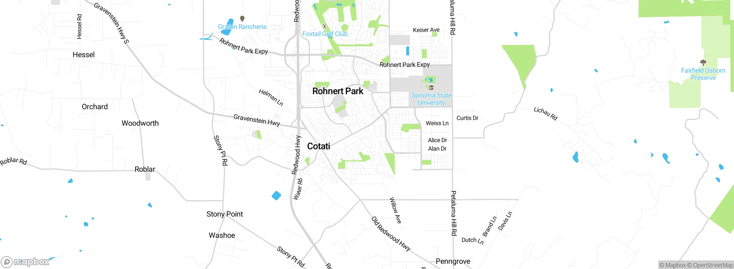 Map showing approximate location