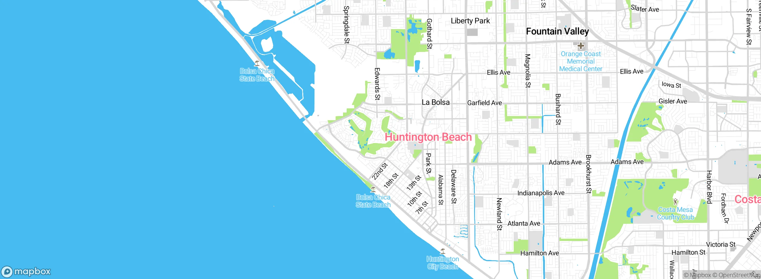 Map showing approximate location