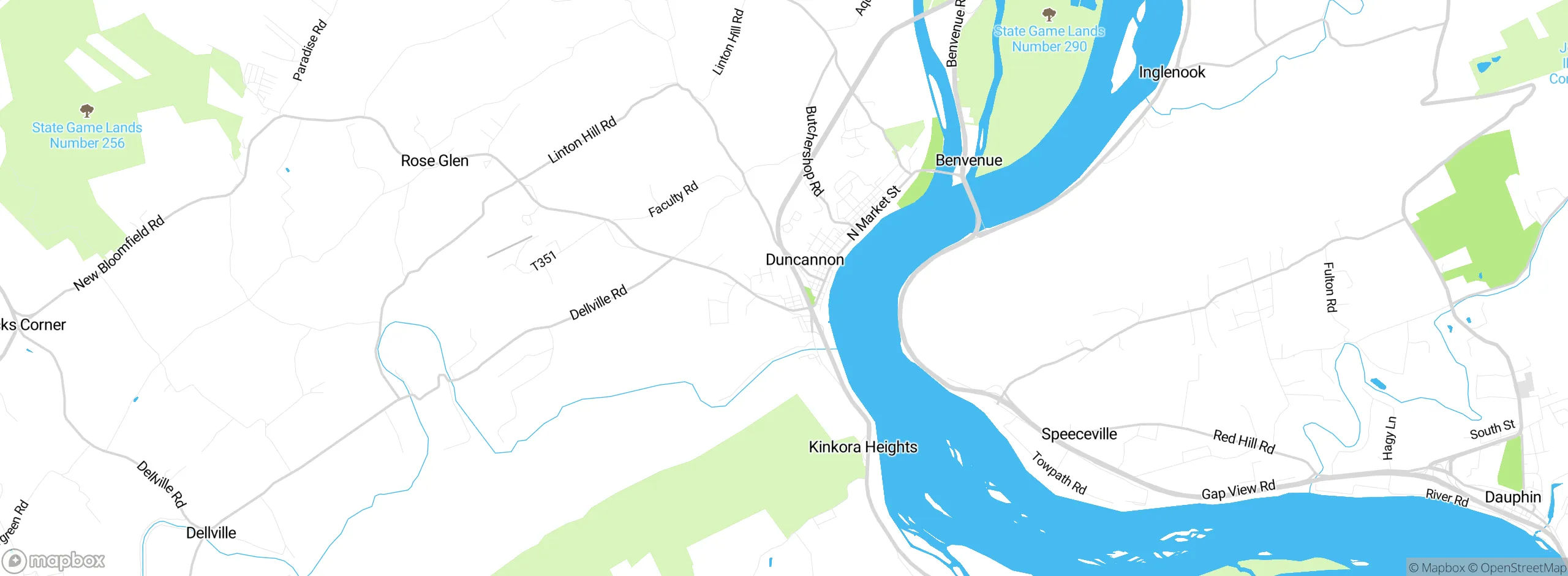 Map showing approximate location