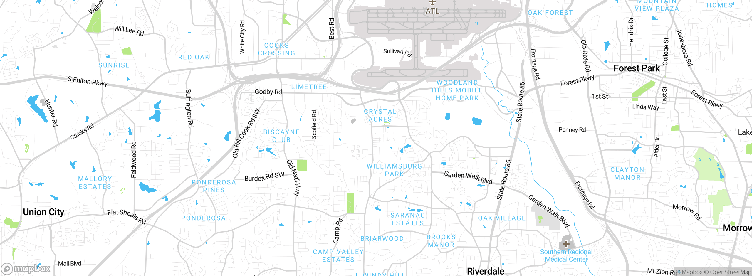 Map showing approximate location