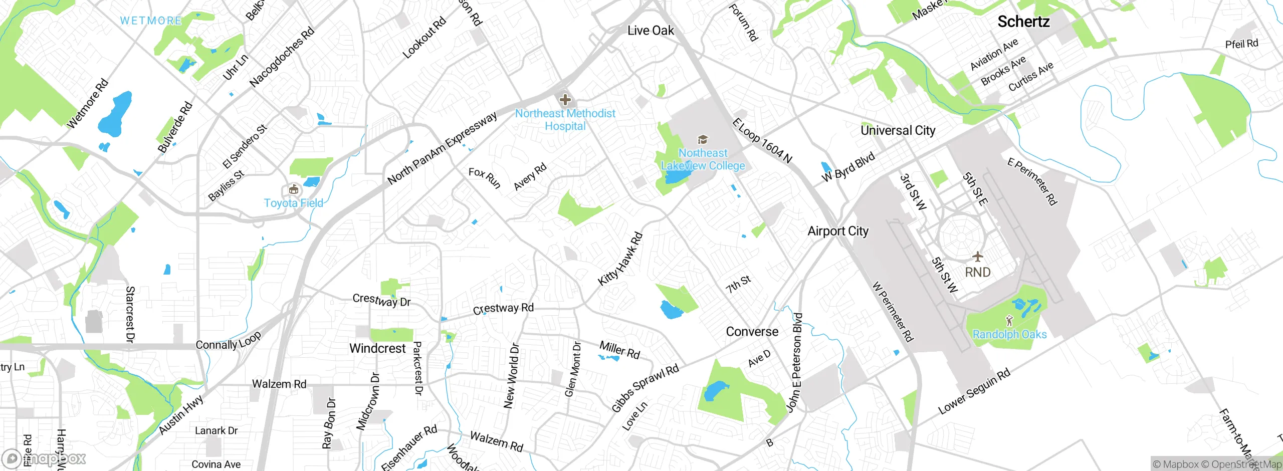 Map showing approximate location
