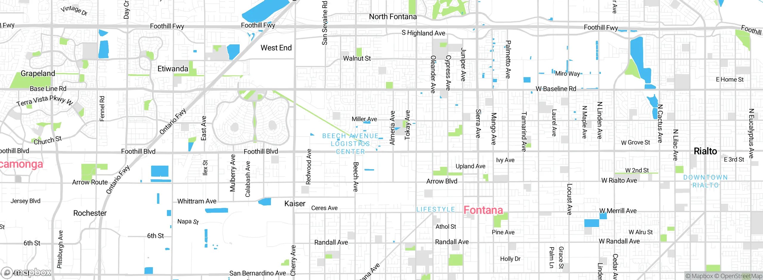 Map showing approximate location