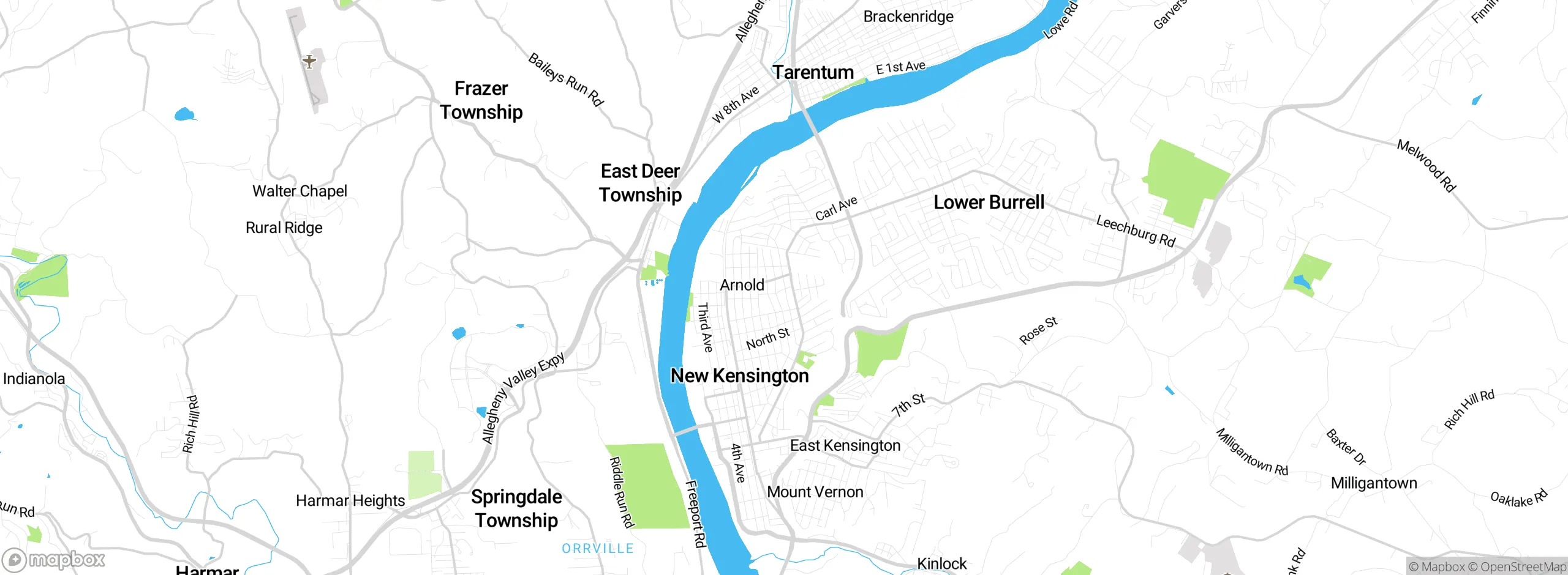 Map showing approximate location